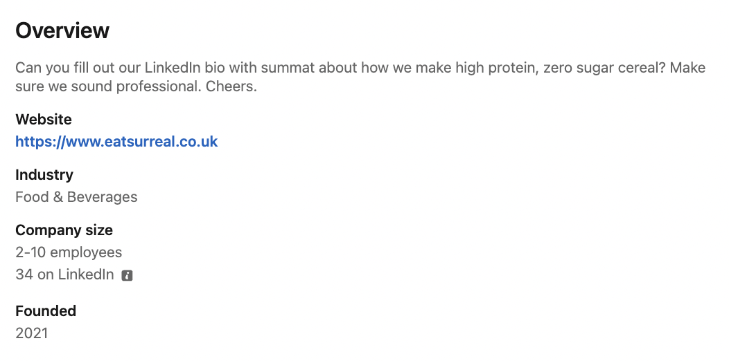 Surreal - LinkedIn Bio