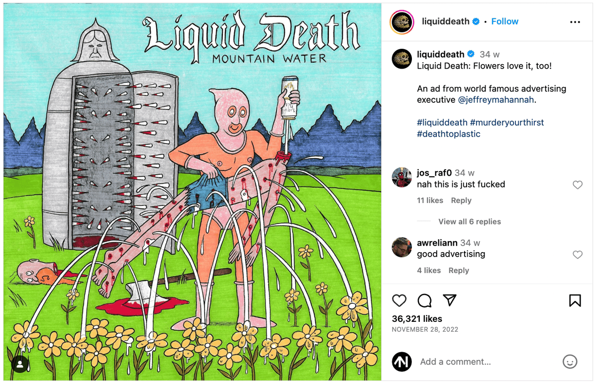 Liquid Death Instagram