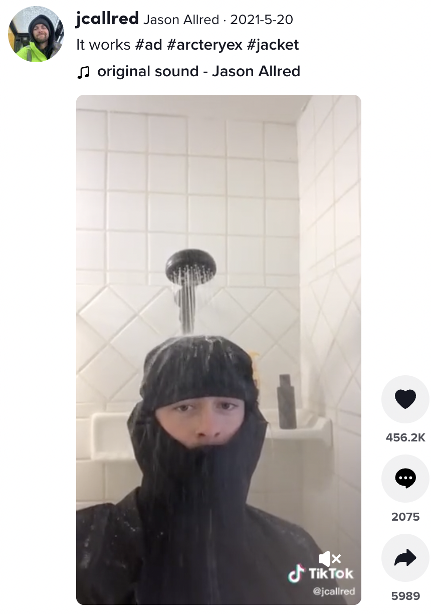 Arc'teryx Shower Challenge